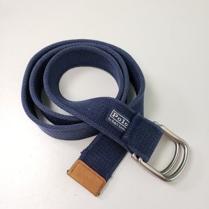 Polo Ralph Lauren Canvas Belt Blue Navy Large
